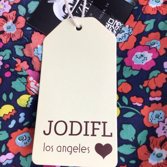 JODIFL Floral Blouse - Vibrant Multicolor Floral Blouse - Picture 6 of 12